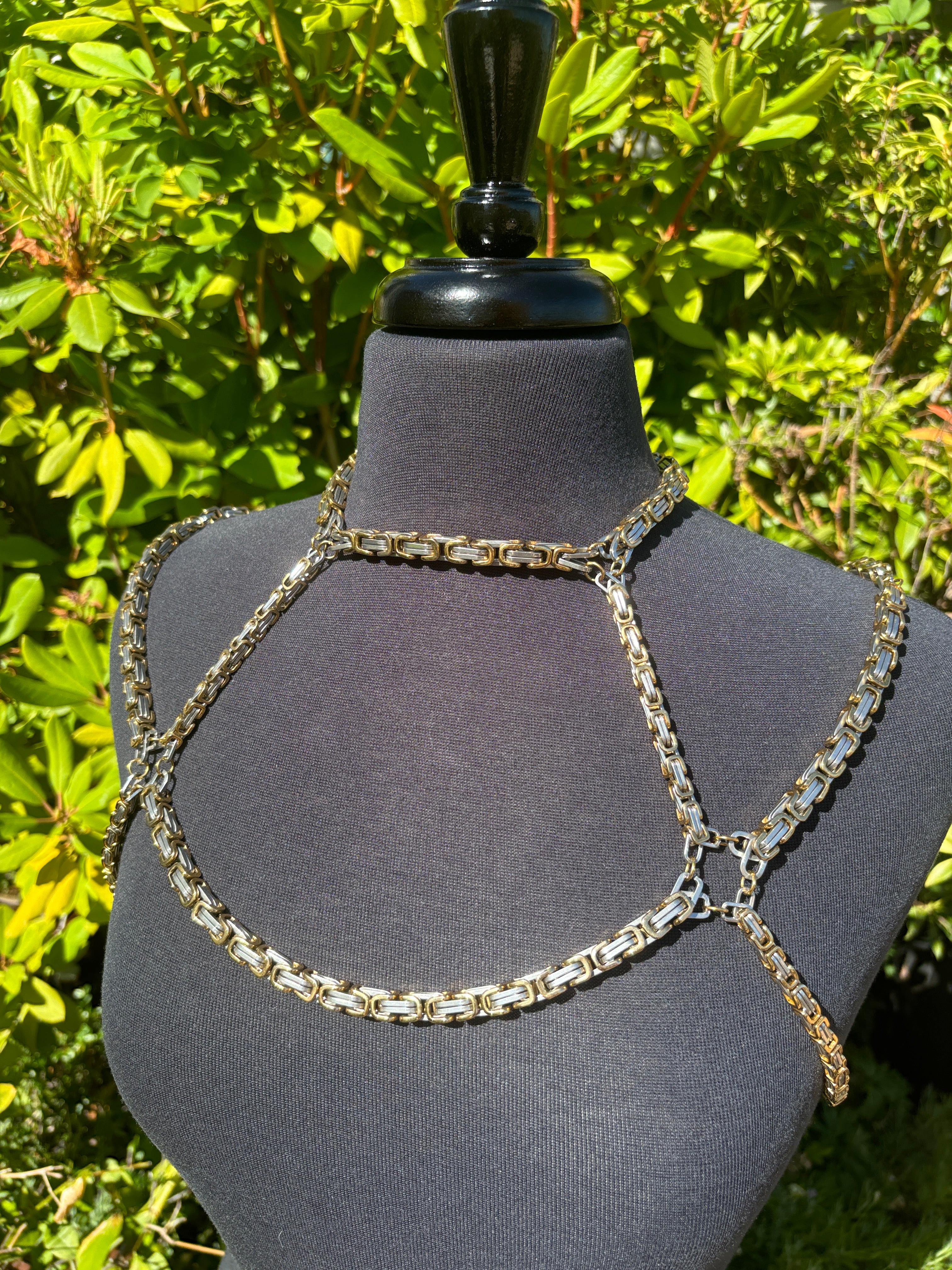 Royal Chain - Byzantine - Stainless Steel/18k Gold Body Jewelry