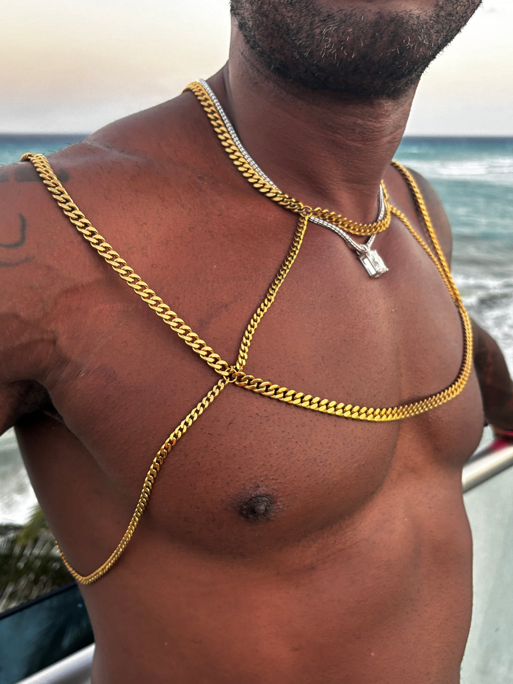 Royal Chain - Curb Link - Stainless Steel/18k Gold Body Jewelry